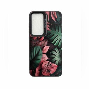 Samsung Galaxy Phone Case Tropical Flowers Pattern Black TPU